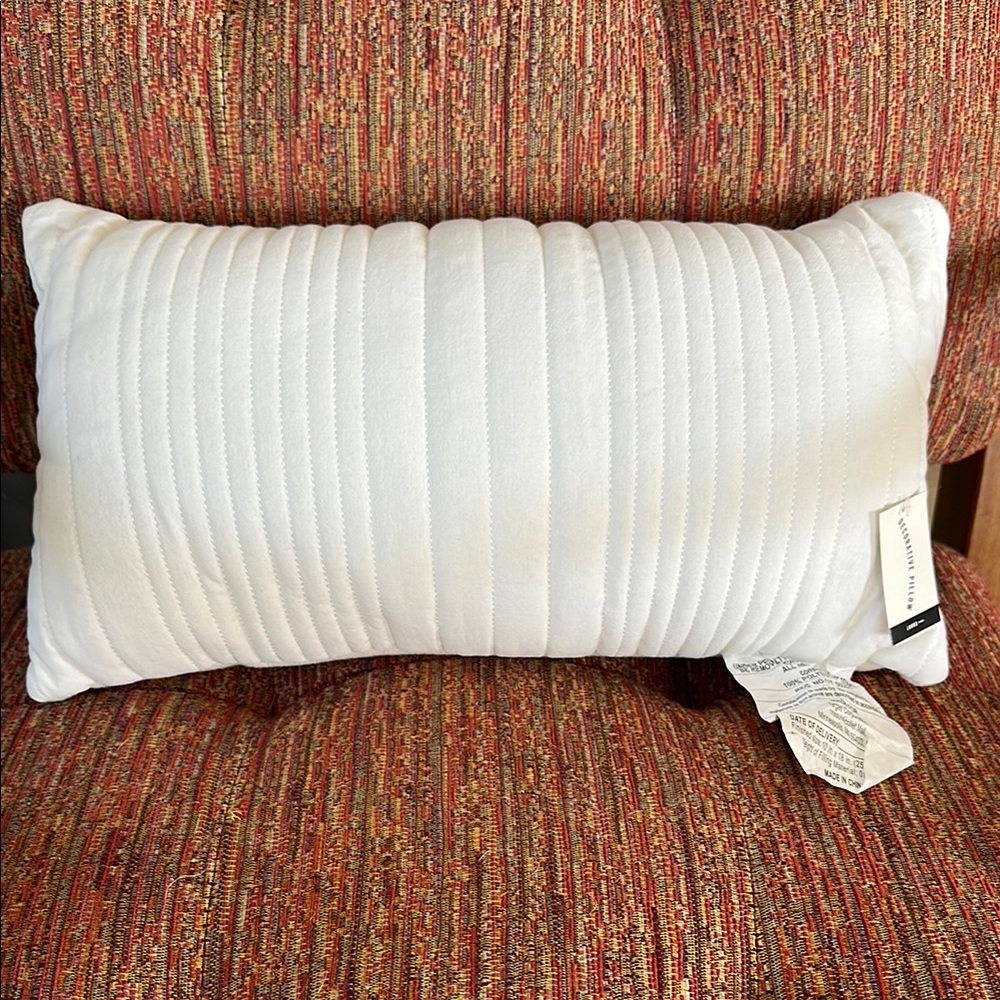 White Rectangular Pillow - Picture 2 of 5